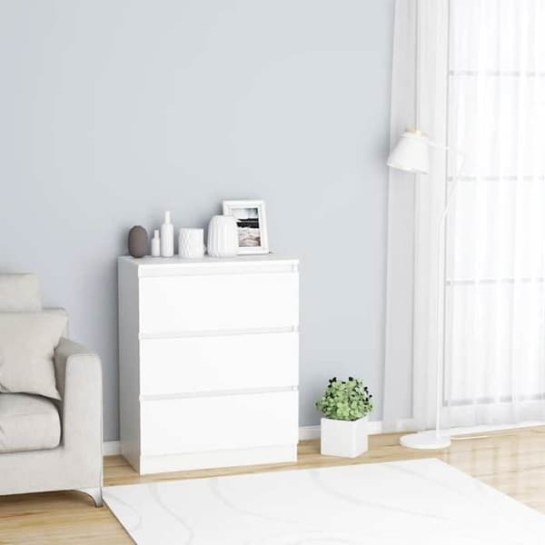 Maison Exclusive - Buffé Vit 60x35x76 cm Ingenjörsträ