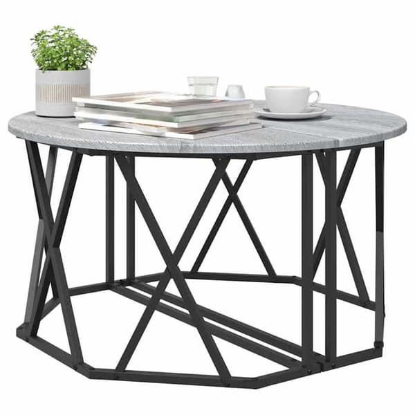 Maison Exclusive - Sohvapöytä Harmaa Sonoma 80 x 80 x 42 cm