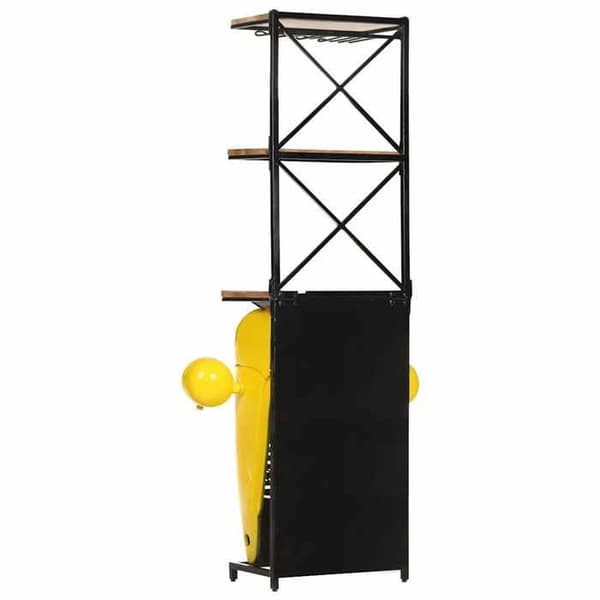 Maison Exclusive - Vinreol Traktor Gul 49x31x172 cm Solid Mangotræ Gul