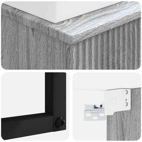 Maison Exclusive - Sonoma harmaa seinäpesuallas 40 x 41 x 39 cm