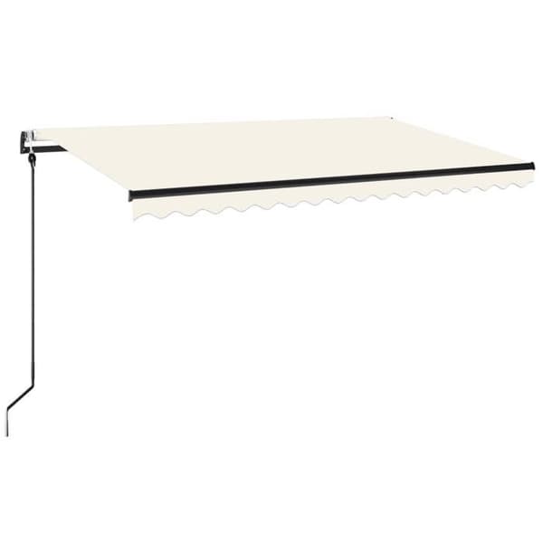 Maison Exclusive - Automatisk markis med vindsensor och LED 400x350 cm Kräm Grädde