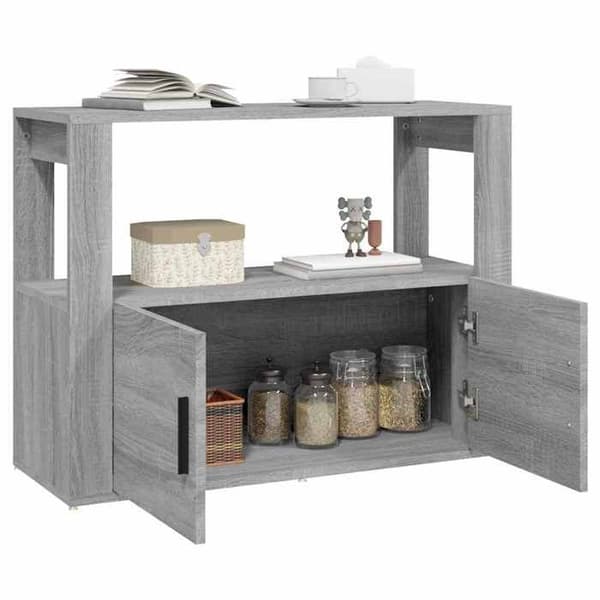 Maison Exclusive - Buffé Sonoma grå 80x30x60 cm Ingenjörsträ