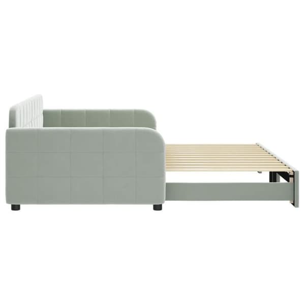Maison Exclusive - Sovesofa med udtræk uden madras lys grå 100x200 cm