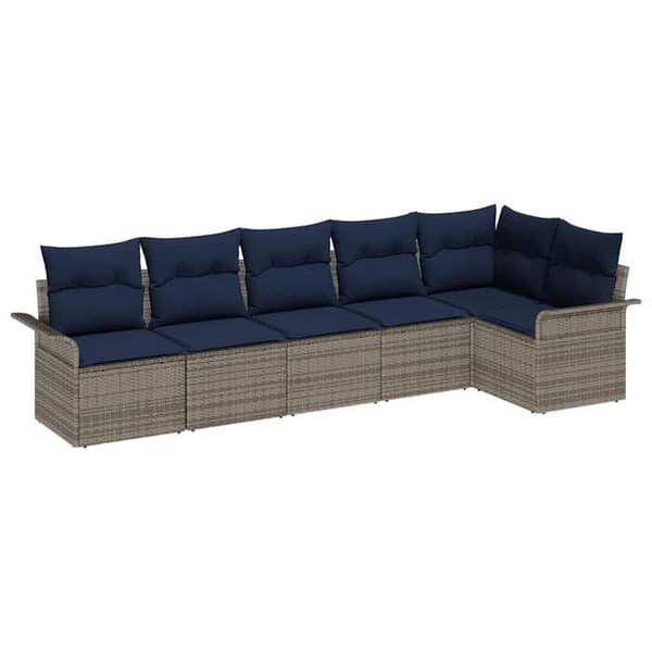 Maison Exclusive - 6-delt have-sofa sæt i grå polyrotin