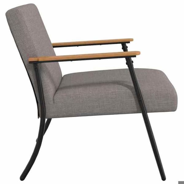 Fåtölj - EXKLUSIVT HEM - Taupe tyg - Sammetstyg - Stålram - Ergonomisk design Mol