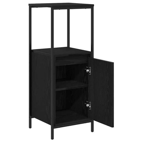 Maison Exclusive - Badeværelsesmøbel med hylder i sort eg 36x35x95 cm
