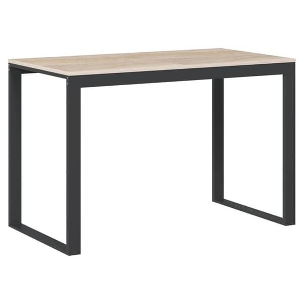 Maison Exclusive - Sort og egetræ computerbord 110x60x73 cm agglomereret