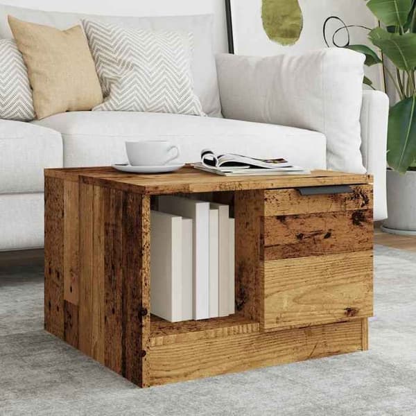Maison Exclusive - Alustatabletti vanhasta puusta 50x50x36 cm insinööripuuta