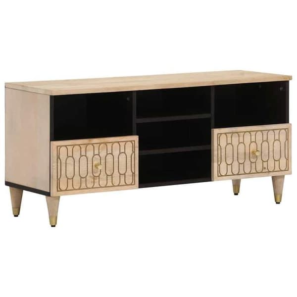 Maison Exclusive - TV-möbel 100x33x46 cm av massiv mangoträ