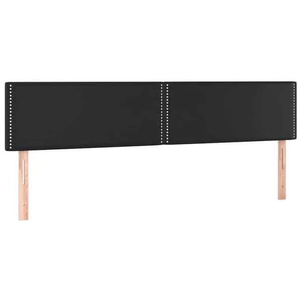 Maison Exclusive - Hovedgærder Sort 200x5x78/88 cm Syntetisk læder
