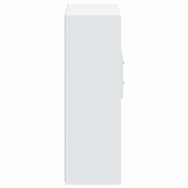 Maison Exclusive - Buffé hög vit 80x42,5x124 cm ingenjörsträ