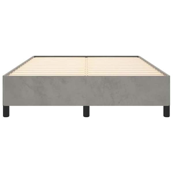 Maison Exclusive - Sengebund uden madras grå lys 140x190 cm velour