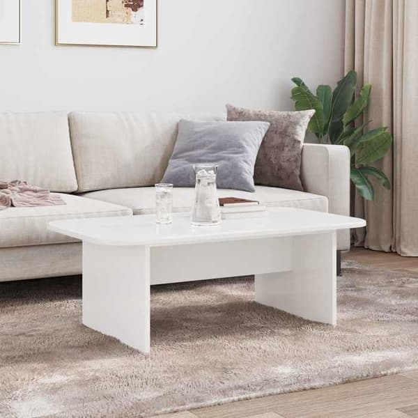 Maison Exclusive - Låg bord Vit 93 x 53 x 33 cm Ingenjörsträ Vit