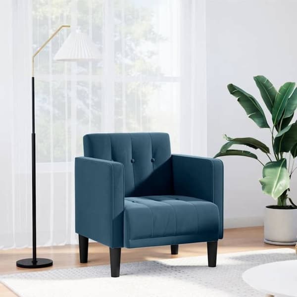 Maison Exclusive - Sofa stol med armlæn i blå velour 53 cm