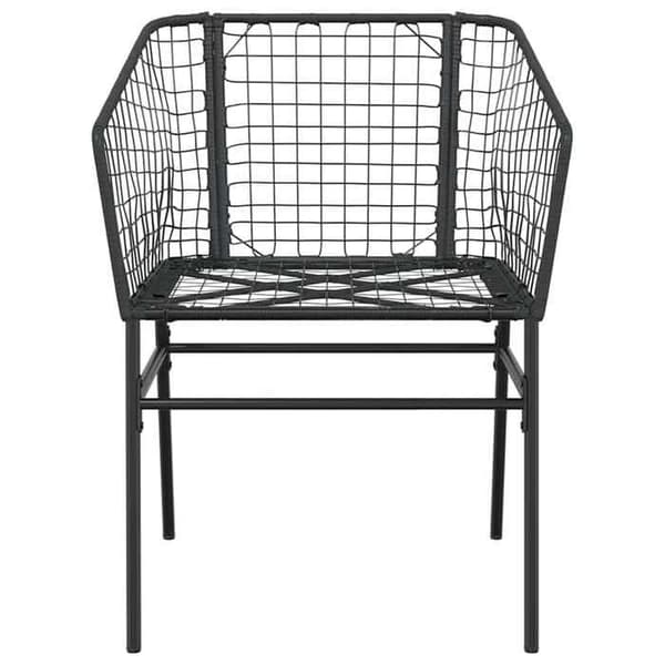 Maison Exclusive - Trädgårdsstolar set om 2 Svart flätad resin