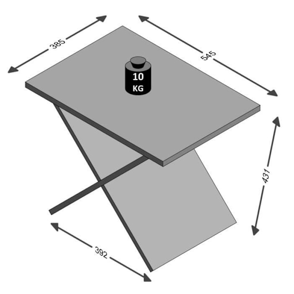 Ekfärgat soffbord - FMD - Asymmetriskt - Modernt - Design Brun