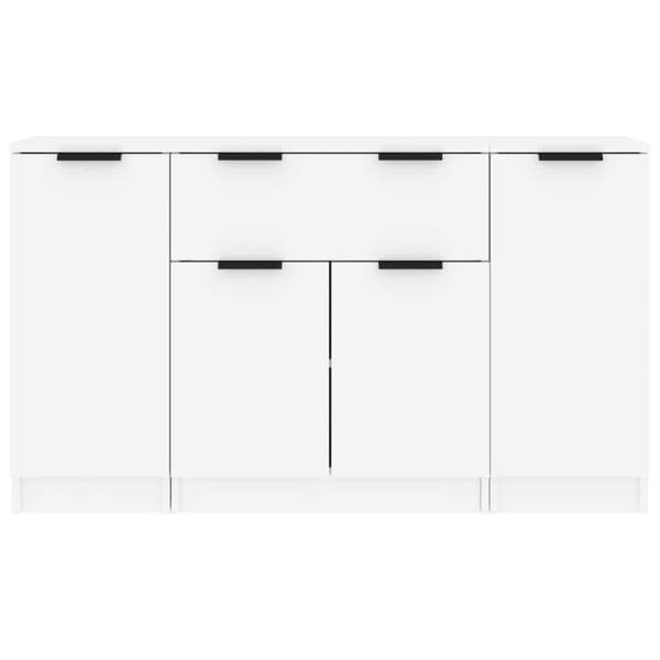 Maison Exclusive - 3 stk. Buffet Hvid Ingeniørtræ Vit