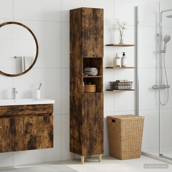 Maison Exclusive - Badeværelsesskab med Åben Hylde ARNHEM Røget Eg