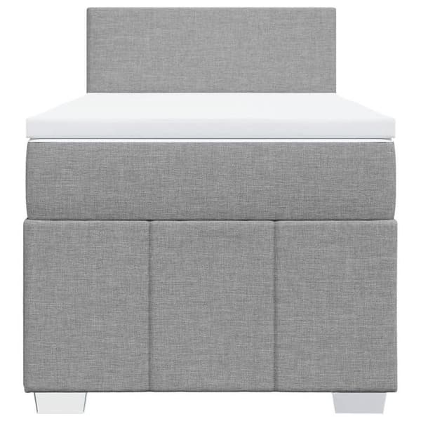 Sengestel med madras - EKSKLUSIV HUS - 100x200 cm - Polyesterstof - Pocketfjedre - Indbyggede USB LED