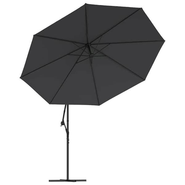 Maison Exclusive - Haveparasol med udhæng og sort aluminiumsmast
