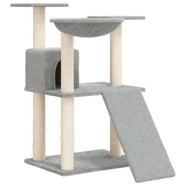 Maison Exclusive - Kattträd med sisal klöstrumpor Ljusgrå 83 cm Ljusgrått