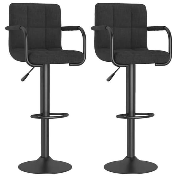 Maison Exclusive - Barstolar set om 2 svart tyg
