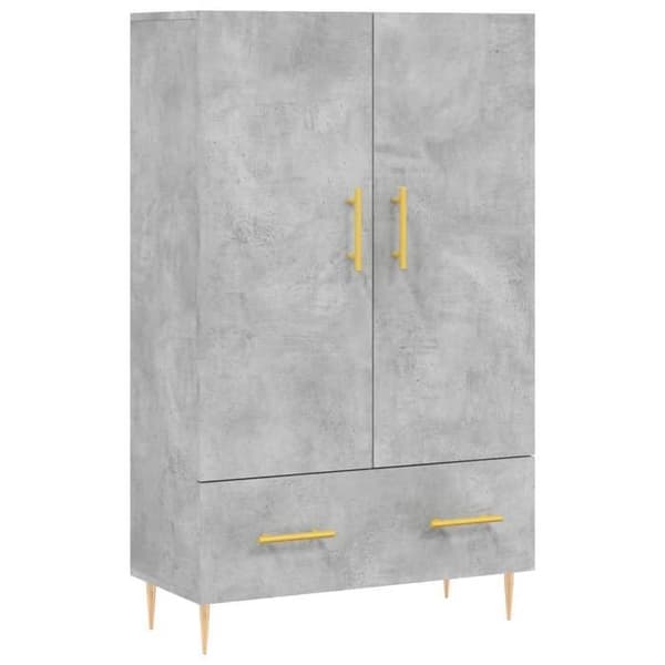 Maison Exclusive - Buffé hög grå betong 69,5x31x115 cm ingenjörsträ