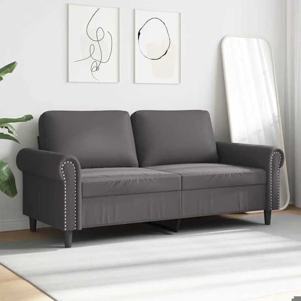 Maison Exclusive - 2-paikkainen harmaa sohva 140 cm keinonahkaa