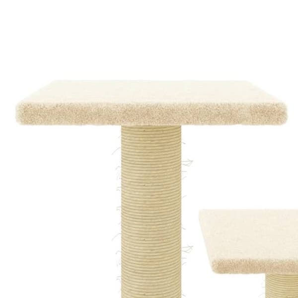Maison Exclusive - Kissanpuu, jossa on kreppikuituinen raapimispuu, 61 cm Grädde