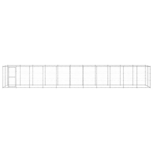 Maison Exclusive - Utomhus hundhus i galvaniserat stål 26,62 m² Silver