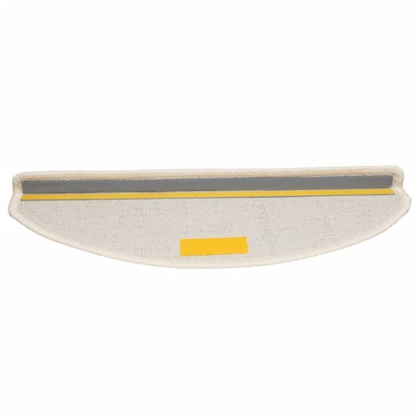 Maison Exclusive - Trappmatta 10 delar 65 x 21 x 4 cm Vit Halvcirkelformad Stor Vit
