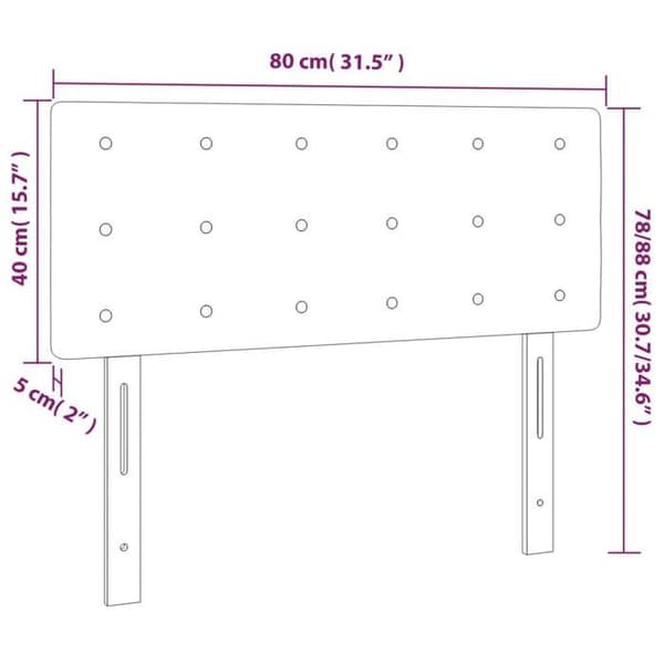Maison Exclusive - LED-päätyharso Vaaleanharmaa 80x5x78/88 cm Sametti ljusgrått