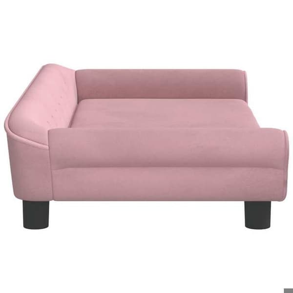 Maison Exclusive - Koiran sänky vaaleanpunainen 100x50x21 cm sametti Ros
