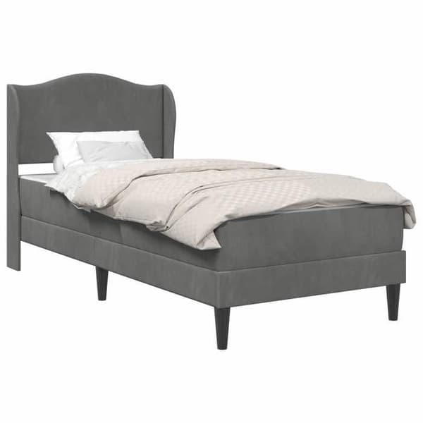 Sengestel - MAISON EXCLUSIVE - Maison Exclusive - Mørkegrå - 90x190 cm - Velour Mörkgrå