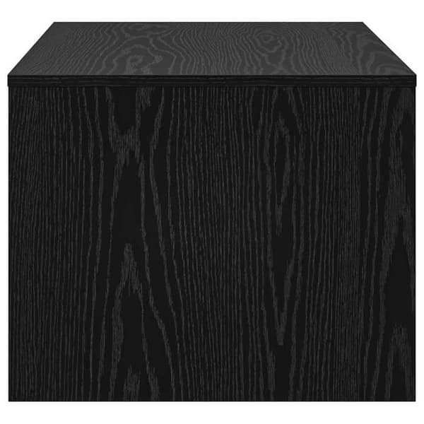 Bord - EKSKLUSIV HUS - Sort eg 80x50x40 cm - Ingeniørtræ - Rektangulær - Indbyggede hylder svart ek
