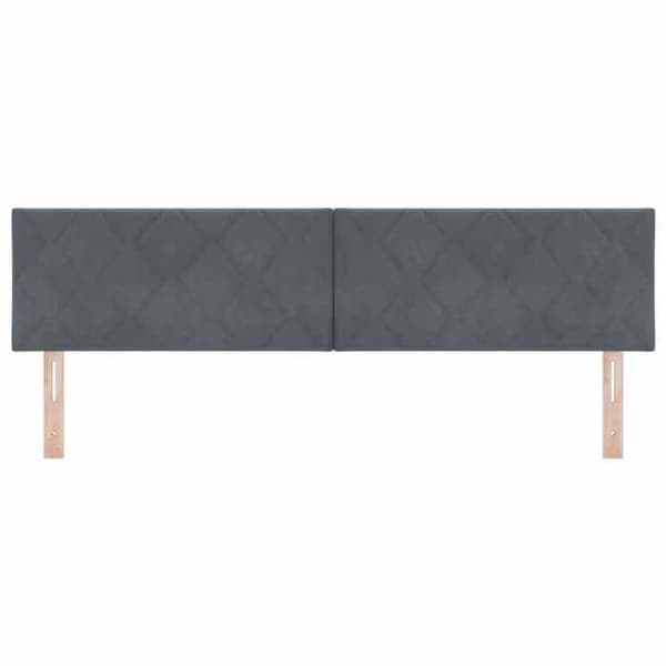 Hovedgærde - EKSKLUSIV HUS - 180 cm - Mørkegrå - Velour - Justerbar mekanisme Mörkgrå