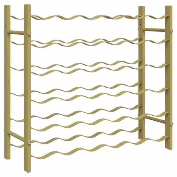 Maison Exclusive - Flaskställ för 36 flaskor Guld Metall