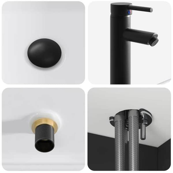 Maison Exclusive - Væghængt håndvaskmøbel Sort 49 x 41 x 63 cm Ingeniørtræ