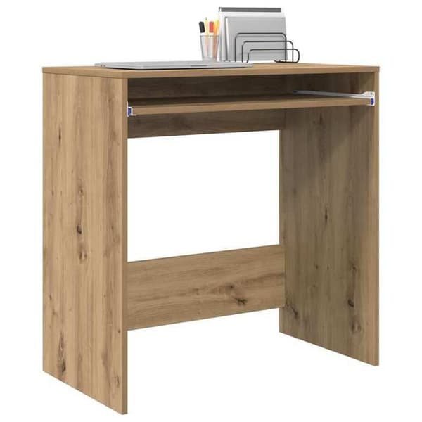 Maison Exclusive - Kontor i håndlavet egetræ, ingeniørtræ 77,5 x 43 x 79 cm Ek