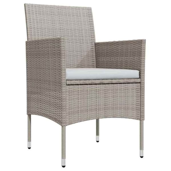 Maison Exclusive - Puutarhakalustesarja tyynyillä 5 kpl Beige/musta