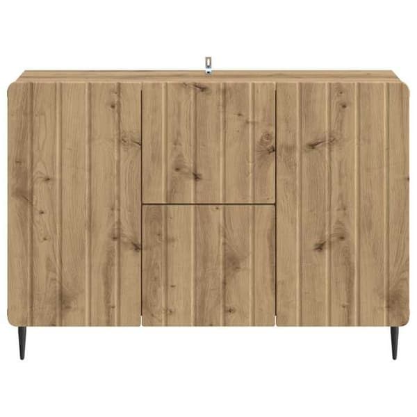 Maison Exclusive - Buffet i håndlavet egetræ 89 x 34,5 x 62 cm Ingeniørtræ