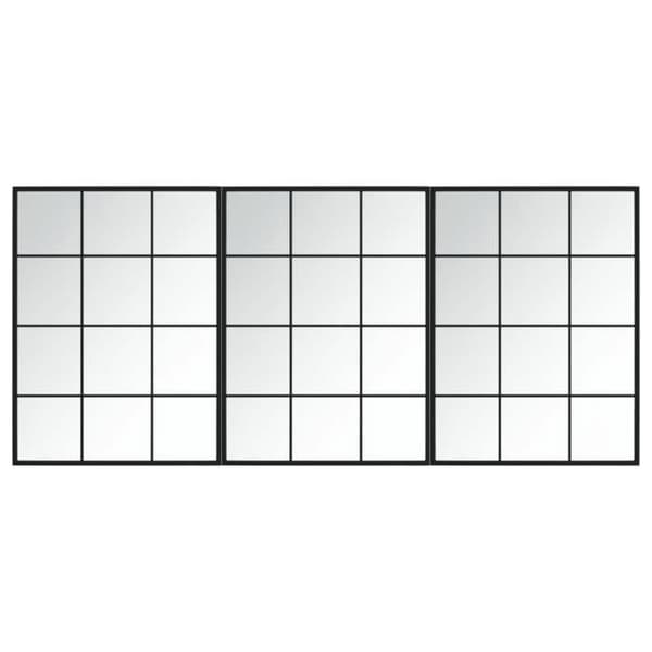Maison Exclusive - Vægspejle 3 stk sort 80x60 cm metal Svart