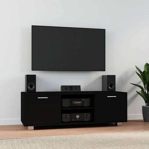 Maison Exclusive - TV-møbel Sort 120x40,5x35 cm Ingeniørtræ
