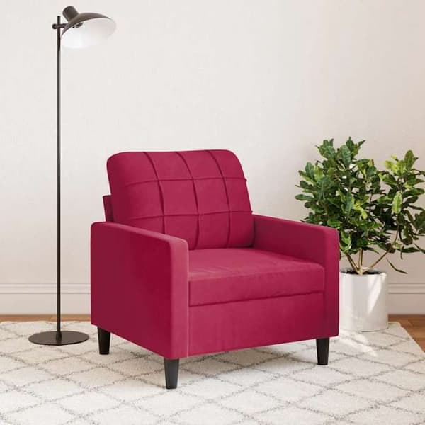 Maison Exclusive - Bordeaux punainen nojatuoli 60 cm sametti
