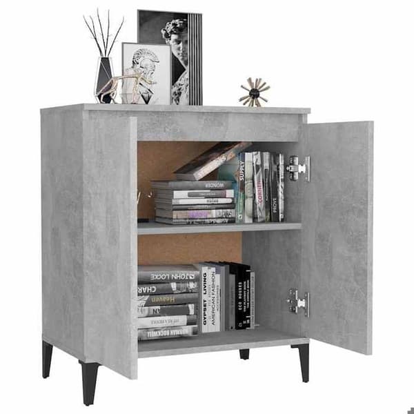 Maison Exclusive - Betonggrå buffé 60x35x70 cm ingenjörsträ