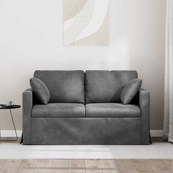 Maison Exclusive - Mörkgrå Soffa 138 x 78 x 80 cm Sammet