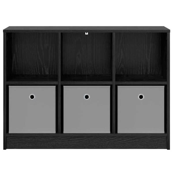 Maison Exclusive - Buffé Ek svart 88,5 x 27,5 x 63,5 cm