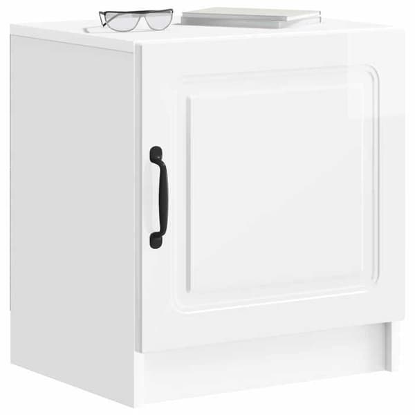 Maison Exclusive - Sängbord Vit glansig 43 x 34,5 x 47 cm