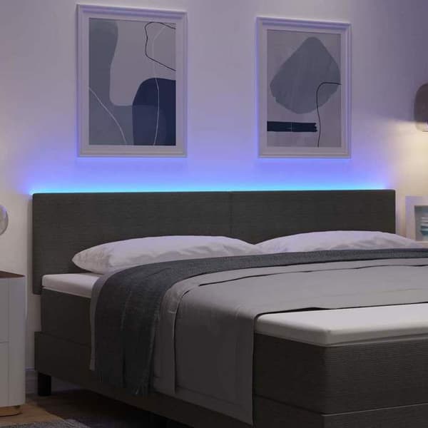 Maison Exclusive - LED-huvudgavel Ljusgrå 180 cm Sammetstyg