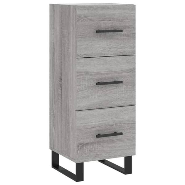 Maison Exclusive - Buffé hög Sonoma grå 34,5x34x180 cm Ingenjörsträ Sonoma grå